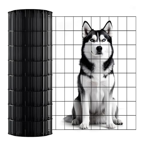 ARIFARO 60cm x 152cm Maschendraht Metallzaun mit PVC-Beschichtung, 5,1 x 7,6 cm - Gartenzaun für Hunde - Metallgitterrolle mit Vinyl Beschichtung für Hühner, Rehe, Kaninchen und Andere Tiere