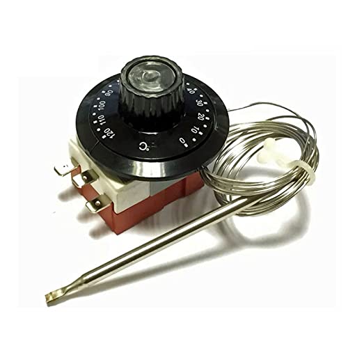 12V Thermoschalter Einstellbar, Baceyong Universal Einstellbarer Thermostat， Verstellbar Auto-Thermostat Steuerschalter Heizung/Kühlung Mechanischer Thermostat， Für Kfz-Heizkörper 0-120℃