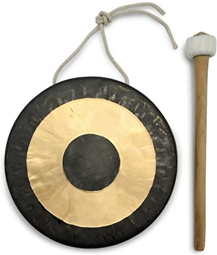 Original TAM TAM 7020 Gong/Whodenkette 20/30 cm Toller Sound mit Holz/Baumwollklapper,20CM