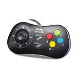 SNK Neo Geo Mini Controller, SNK Wired Game Pad Kompatibel mit NEOGEO Mini und NEO-GEO Arcade Stick Pro für Zwei Spieler Zum Gleichzeitigen Spielen von Spielen (Schwarz)