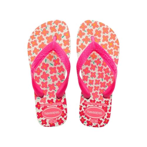 Havaianas Mädchen Kinder Flores Flip Flops, White Pink Flux, 10/11 UK Child