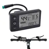 Elektrofahrrad LCD Display, S866 Elektrisches Fahrrad LCD Display Meter, Elektrofahrrad S866 LCD Display Messgerät 24V 36V 48V Bedienfeld mit wasserdichtem Stecker für 22,2 mm/0,9 Zoll Lenker