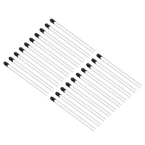 PATIKIL NTC Thermistoren Widerstände 20Stk 10K Ohm MF52-103 5% Genauigkeit Hochempfindlicher Strombegrenzer Temperatursensor für Messung Temperatur Schwarz