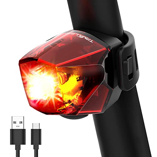 Tavaler Fahrrad Rücklicht USB-C Aufladbar Batterie Fahrradrücklichter LED Rücklicht Fahrrad Akku StVZO Zugelassen IPX4 Wasserdicht Fahrradlicht Hinten für Rennrad MTB