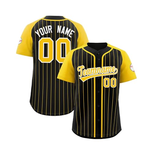 Personalisierte Druck Namennummern Baseballtrikot, Benutzerdefinierte Baseball-Trikots Individuelle Baseball Shirts Für Männer Frauen Jugendliche Button-Down Baseball Shirts Sportuniform