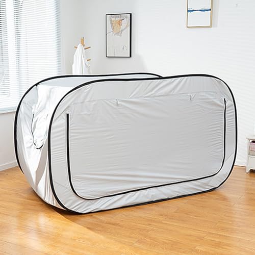 Bettzelt, Faltbar mit Verdunkelungsdesign, Zeltbett, Himmelbett, Voll für und Erwachsene (White)