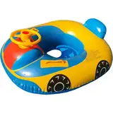 Baby Swimmingpool schwimmt, aufblasbares Auto mit Lenkradhorn, 2 Griffe für 0-4 Jahre 33 Pfund