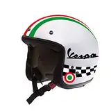 Aufkleber für Helmkit VESPA - Schwarz Rot Blau Gelb Orange Weiß - Italien Streifen Kreis Checkered Flag Helm HD GLOSSY VINYL (Schwarz)