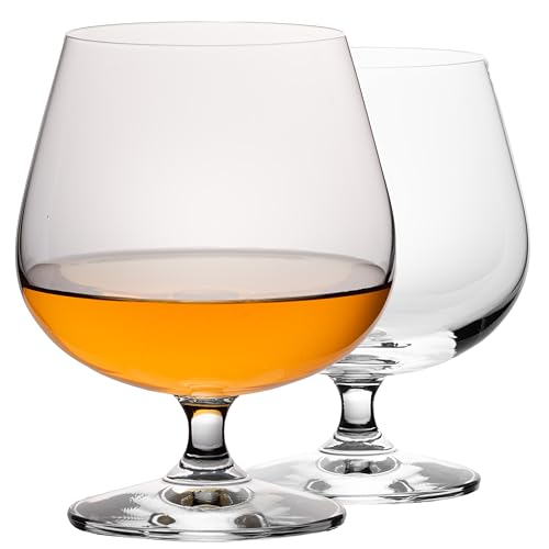IMPERIAL Cognacgläser 480ml 2er Set Cognac Schwenker aus Crystalline Glas bauchige Weinbrandschwenker spülmaschinenfest