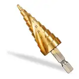 HSS Kegelbohrer, Ø 4-20mm Spiralnut Stufenbohrer, Schälbohrer, Spiralnut Kegelbohrer für Metall, Edelstahl, Kunststoff, Holz
