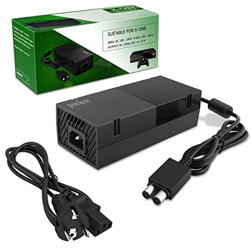 Xbox One Netzteil Brick, Xbox Power Supply Brick AC Ladegerät für Xbox One Konsole Ersatz Kit Netzteile Brick EU Ladekable, 100-240V [Verbesserte Leise Version]