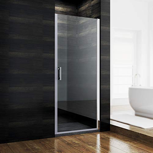 SONNI Duschkabine Duschtür Nischendrehtür 86 x 185 cm Nano Beschichtung Nischentür Schwingtür ESG Glas Dusche Glastür Dusche Pendeltür dusche Duschtrennwand