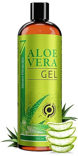 Aloe Vera Gel 99% Bio, 355 ml - ÖKO-TEST Sehr Gut - 100% Natürlich, Rein & Ohne Duftstoffe (Alkoholfrei, Kein Parfüm/WC-Duft) - Einzigartige Vegane Formel OHNE XANTHAN - aus ECHTEM SAFT, NICHT PULVER