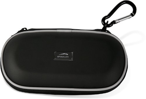 Speedlink Carry Case Tasche zur Aufbewahrung Der PSP Slim/Lite/2000/3000 (Hartschale mit Innenfächern und Reißverschluss) schwarz