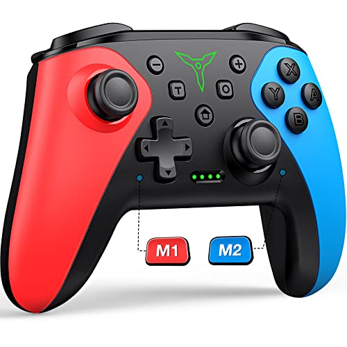 HELLCOOL Switch Controller, Kabellos Switch Controller für Switch/Lite/OLED Konsole, Switch Pro Controller mit Macro/Turbo/Aufwachfunktion, Präzise Steuerung, Dual Motors Vibration, 15 Std Spieldauer