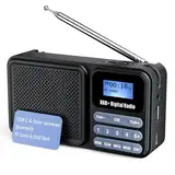 Gallypek tragbares DAB Radio, DAB plus Radio FM Radio mit Bluetooth 5.0& 80 Voreinstellungen Küchenradio mit Kabel oder 2000mAh Akkubetrieb, support Solar& USB charing USB flash drive/TF/AUX Anschluss