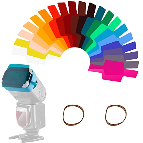 20 Stück Transparent Farbkorrektur, Kamera Farbkorrektur Filter, Beleuchtung Filter Set, Blitz Beleuchtung Film, für Foto Studio Strobe Blitz, LED Licht Scheinwerfer, Digitalkamera