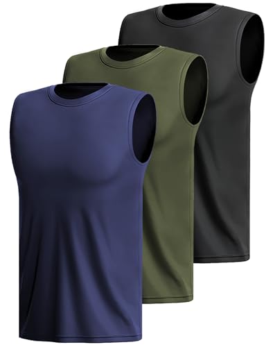 3 Or 5er Pack Sport Tank Top Herren äRmellos Shirt Fitness Achselshirt Schnelltrocknend Muskelshirt Atmungsaktiv Laufshirt Tanktop Gym Funktionsshirt Sleeveless Sportshirt Westen Multipack XL