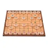 2 Spieler Chinesischen Schach Spiel Set Buchenholz Tragbare Xiangqi Mit Faltbare Bord Tischplatte Strategie Brettspiel(A,5.8cm/2.3in)