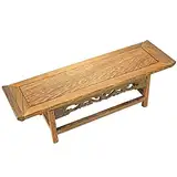 Orientalisch couchtisch Statuen stehen kleine Schreinregal Mini -Holztisch for Puja Hexerei Teekannenunterstützung Buddhistisch Tisch Altar Japanische Tablett handgeschnitzte Gebetsschreibtisch Rechte