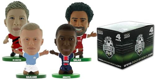 SoccerStarz NEWSS4PK Mini-Fußball-Figur, 4 Stück, S