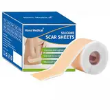 1 Roll Silikonpflaster für Narben(4cmx150cm),Wiederverwendbare Silicone Scar Sheets Für C-Abschnitte, Operationen, Verbrennungen, Keloid, Akne usw,Silicone Scar Tape,Silikon Narbenpflaster.