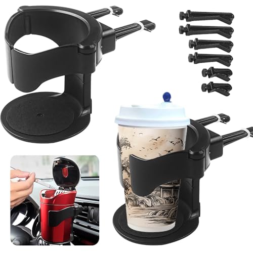 Auto Getränkehalter, 2 Stück Getränkehalter Auto Lüftung, Becherhalter Auto, universeller Dosenhalter, Getränkehalter Auto Lüftung für Auto Aschenbecher Kaffeebecher und Getränkedose