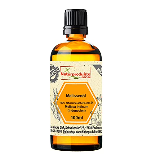Melissenöl (100 ml) 100% naturreines ätherisches Melissen Öl