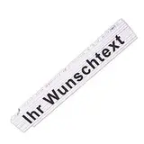 Zollstock mit Wunsch-Text |Glieder-Maßstab personalisiert | Meterstab individuell einseitig bedruckt