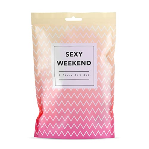 Erotik Geschenkbox Sexspielzeug für Paare, LoveBoxxx 7-teiliges Überraschungspaket SEXY WOCHENENDE inkl. Vibrator, Cockring, Handschellen, Federkitzler, Augenmaske, Würfel & Rosenblätter