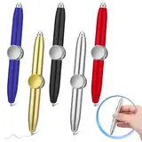 Jostift 5 Stück Spinning Pen,Fidget Pen mit LED Licht,Luminous Schreibwerkzeug,Beleuchtete Spitze Stift Kugelschreiber für Stressabbau