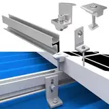 Aluminium-Montageprofile zur Vereinfachung der Einrichtung von Solarmodulen auf jedem Dachtyp (für 3 Solarmodule 35 mm)