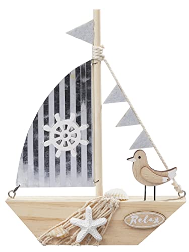 Hobbyfun Holz-Segelboot ca. 20 x 15 cm