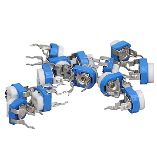 65pcs Potentiometer 100 Bis 1 mΩ Horizontal weiß Blau Variabler Widerstände für Haushaltsgeräte Elektronische Sicherheit