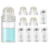 Microneedling Infusionssystem Set, Micro Microneedle Infusionssystem inklusive Hydra-Nadel 0,5 mm 1 Stk., 4 Ersatznadeln und 5 Anti-Aging Serum Ampullen 5 ml, Anti-Aging Lösung Behandlung