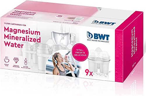 BWT Wasserfilter mit Magnesium, Longlife, Mg2+, Weiß, 9 Stück, 9 Monate, White, 9 meses