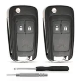 2 Stück Autoschlüssel Gehäuse für OPEL Aveo Matiz Cruze Captiva Spark Orlando Trax, Fernbedienung Auto Schlüsselgehäuse, Fernbedienung (2 Tasten)