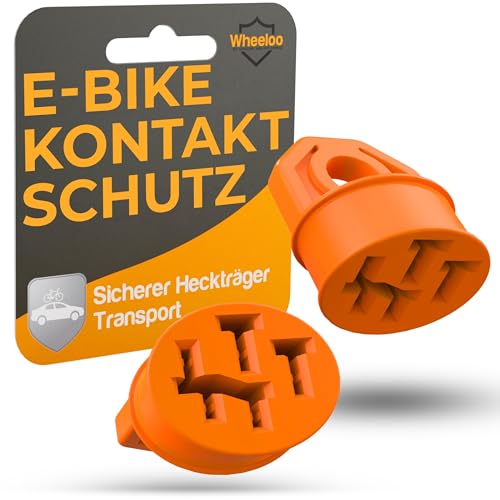 Kontaktschutz Abdeckung für Bosch E-Bike I 2er Set I Orange I eBike Akku Zubehör I Ladekabel Pin Schutz gegen Regen, Schmutz und Dreck