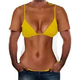 Angebote Langarmshirts Für Herren Kurzarm-T-Shirt für Männer Lässige 3D Kreativdruck Rundhalsausschnitt Grafik-T-Shirts Neuheit Kostüm Damen BH Bedruckte Tops