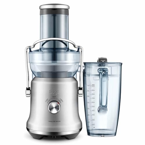 Sage - The Nutri Juicer Cold Plus - Entsafter Gemüse und Obst - 2 Liter Krug, 2 Geschwindigkeitseinstellungen, 88-mm-Einfüllschacht - Obstpresse, Schnell, direkt ins Glas - Gebürsteter Edelstahl