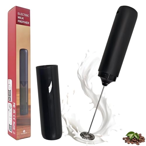 Milchaufschäumer Stab, Elektrischer Milchaufschäumer, Milchaufschäumer Elektrisch, Wiederaufladbarer Milchaufschäumer, Handmilchaufschäumer, Getränkemixer für Kaffee, Creme, Cappuccino, Latte