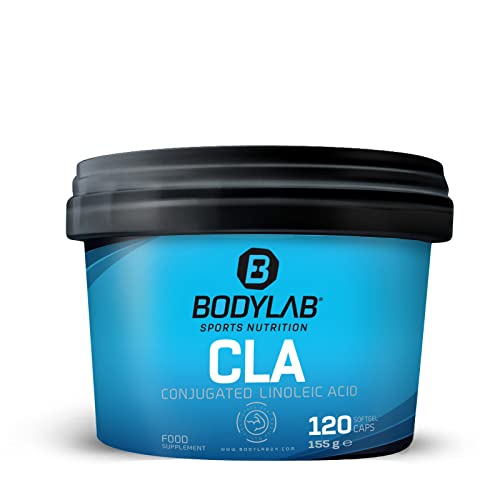 Bodylab24 CLA 120 Kapseln, 1000mg CLA je Kapsel, Conjugated Linoleic Acid, mehrfach ungesättigte Fettsäure in konzentrierter Form, spezielle Form der Omega-6-Fettsäure