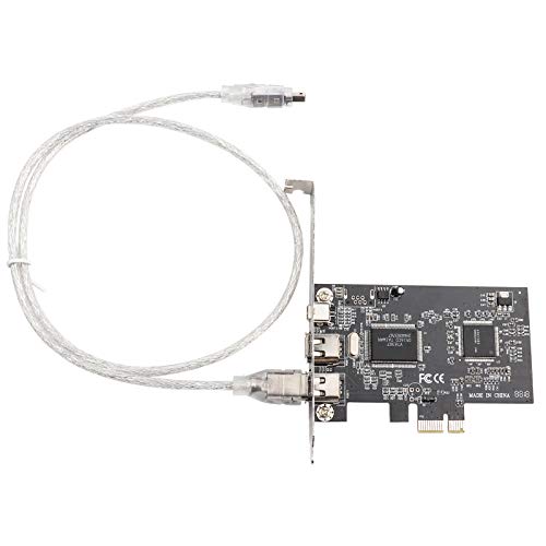 VBESTLIFE PCIE Firewire Karte, IEEE 1394 PCI Express Controller, 1394a Firewire 800 Adapter mit Firewire Kabel, 3 Ports, 2X 9 Pin, 1x 6 Pin