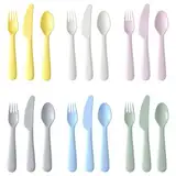 IKEA Kalas Besteck-Set für Babys/Kleinkinder, 18-teilig, Pastellfarben, mehrfarbig, BPA-frei