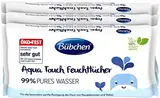 Bübchen Aqua Touch Feuchttücher, 144 Stück (3 x 48) – sensitive Pflegetücher mit 99% purem Wasser, feuchte Tücher für Neugeborene und Babys