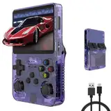 R36S Handheld-Spielkonsole, 3,5 Zoll (8,9 cm), Retro-Handheld-Spielekonsolen, IPS-Bildschirm, Open-Source, Linux-System, integriertes 25000+ klassische Spiele, Retro-Videospielkonsole, 128 G TF-Karte