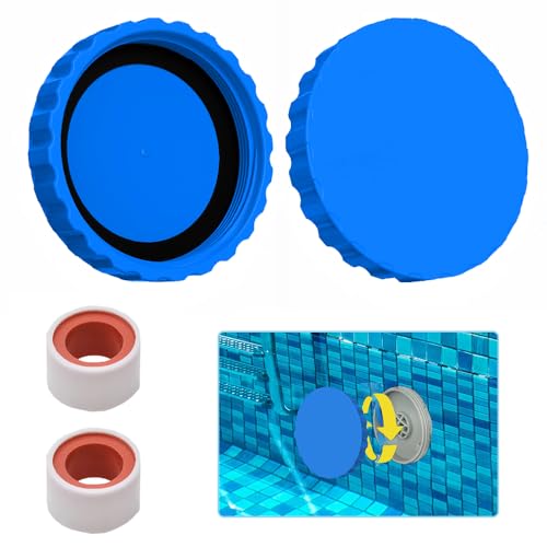 Winterverschluss Set, 2 Stück Winterverschluss-Set für Intex Bestway Pools, Winter Verschlusskappe Pool, Winterstopfen Pool mit Passenden Dichtungen, Frostsicher & Dicht.