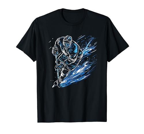 Eishockeyspieler Zeichnung Eishockeyfeld T-Shirt