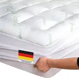 Niagara Bambus Matratzen Topper 160x200x2.5cm, kühlend, atmungsaktiv für Rückenschmerz-Linderung, Tiefe Taschen für 20-50 cm Matratzen