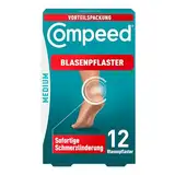 Compeed Blasenpflaster Medium Vorteilspack - Hydrokolloid-Pflaster gegen Blasen an den Fersen, 1x 12 Stück